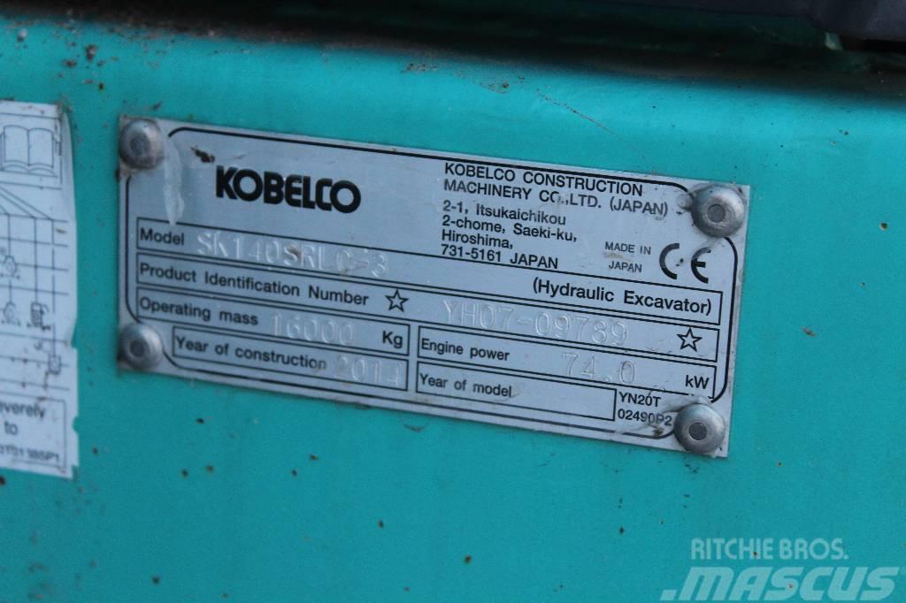 Kobelco SK 140 SR LC / Engcon, 3 Kauhaa, Rasvari Paletli ekskavatörler