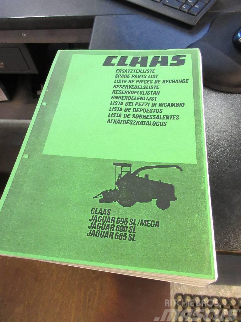CLAAS Jaguar 695 varaosaluettelo/spare part list Diger yem biçme makinalari