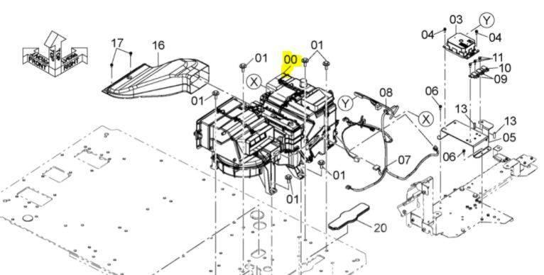 Hitachi ZX130-6 Aircon Unit - 4721889 Motorlar