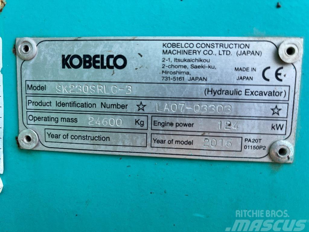 Kobelco SK 230 SR LC-3 Paletli ekskavatörler