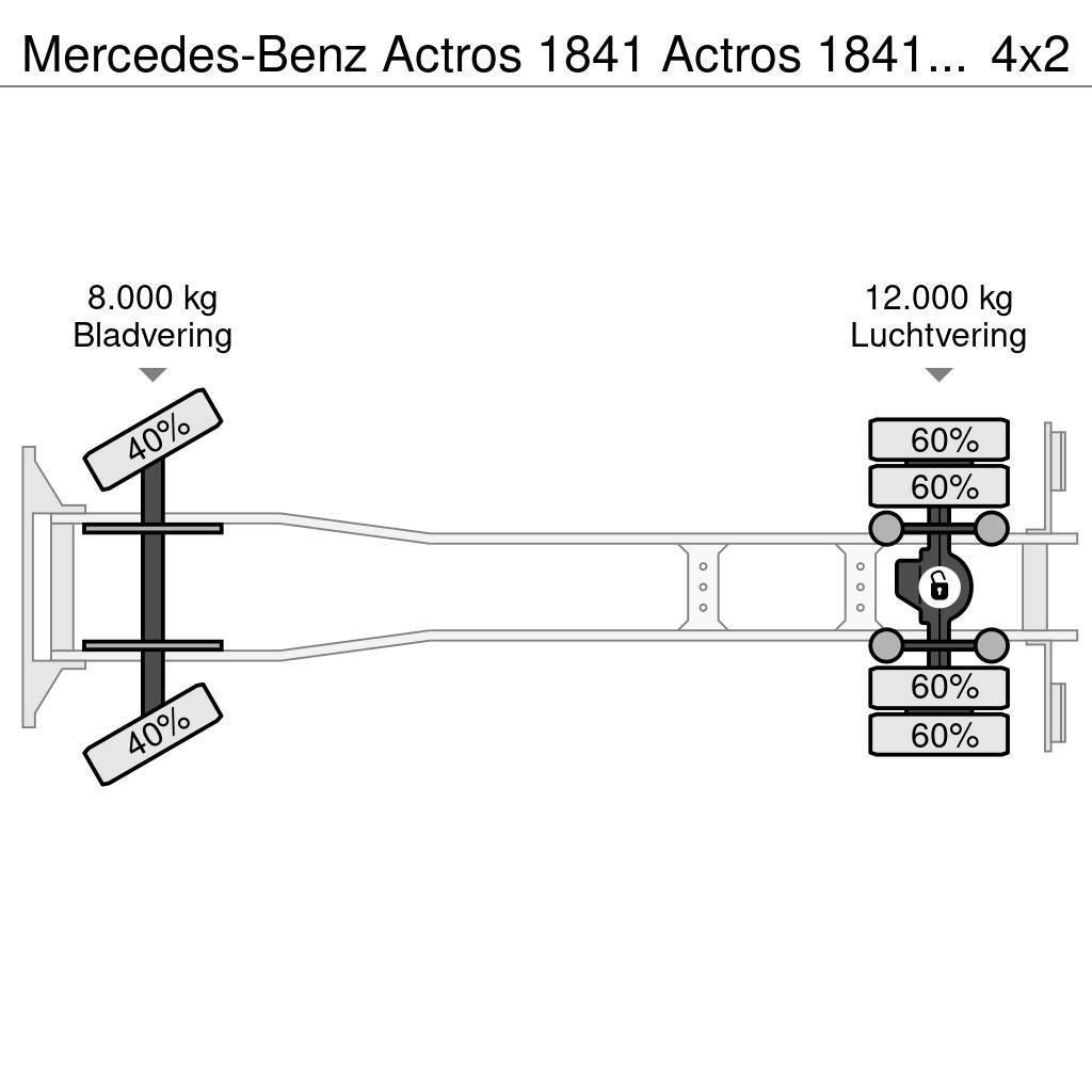 Mercedes-Benz Actros 1841 Actros 1841 Pritsche + Kran Hiab 122D- Flatbed kamyonlar