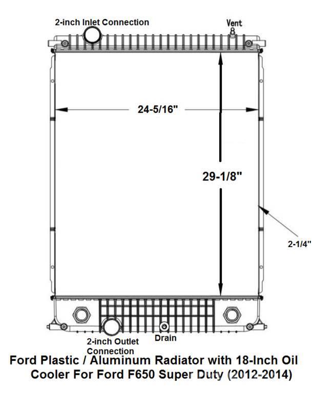 Ford F-650 Super Duty Radyatörler