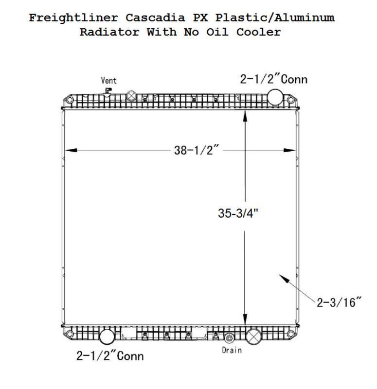 Freightliner Cascadia PX Radyatörler