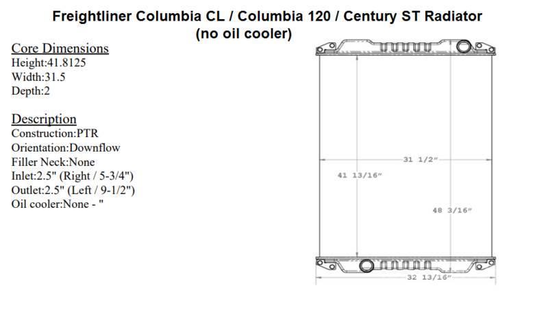 Freightliner Columbia 120 Radyatörler
