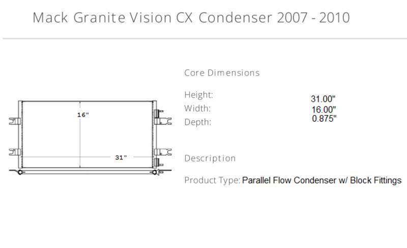 Mack Granite Vision CX Diger aksam