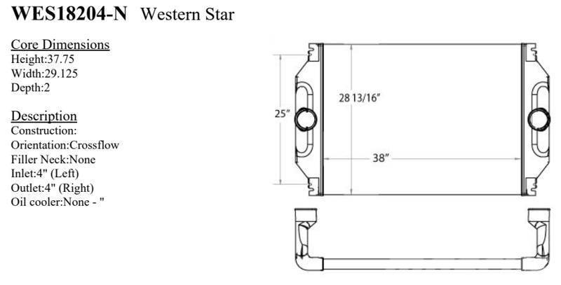 Western Star 4900 Series Radyatörler