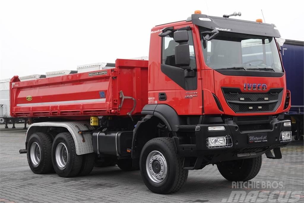 Iveco TRAKKER 450 / 6x6 / WYWROTKA / BORDMATIC / MEILLER Damperli kamyonlar