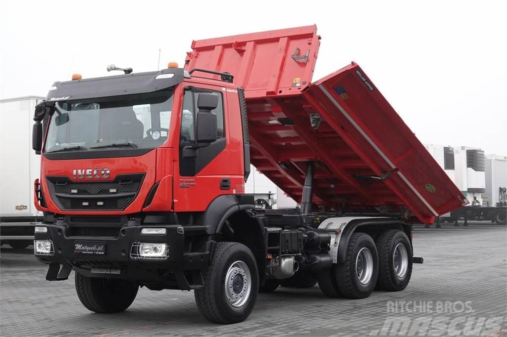 Iveco TRAKKER 450 / 6x6 / WYWROTKA / BORDMATIC / MEILLER Damperli kamyonlar