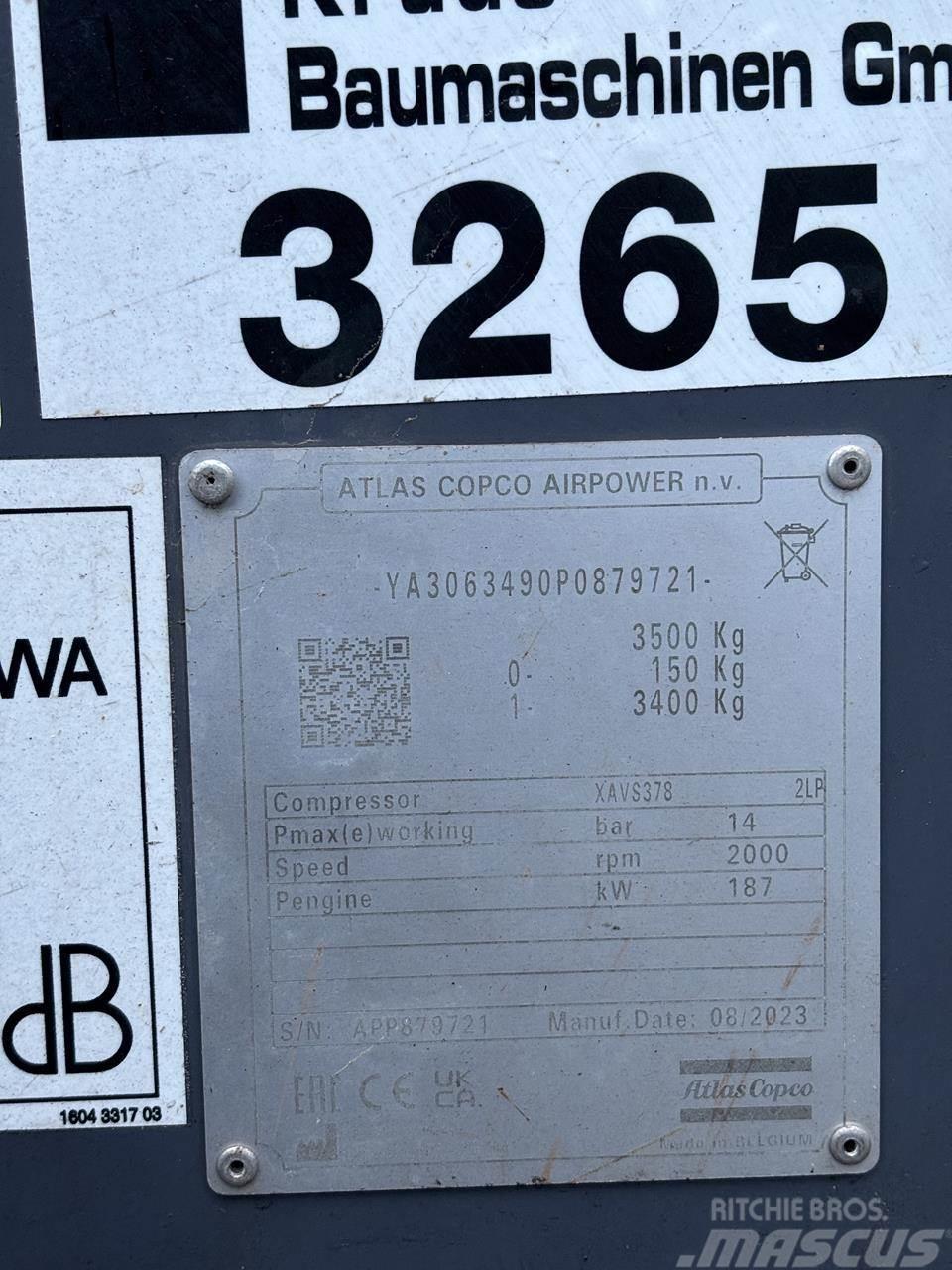 Atlas Copco XAVS 378 Kompresörler