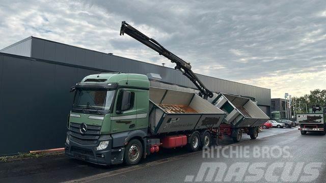 Mercedes-Benz 2545 6x2 Euro6 2-Seiten-Kipper ATLAS 145 KRAN Damperli kamyonlar