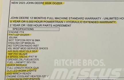 John Deere 950K LGP Paletli dozerler
