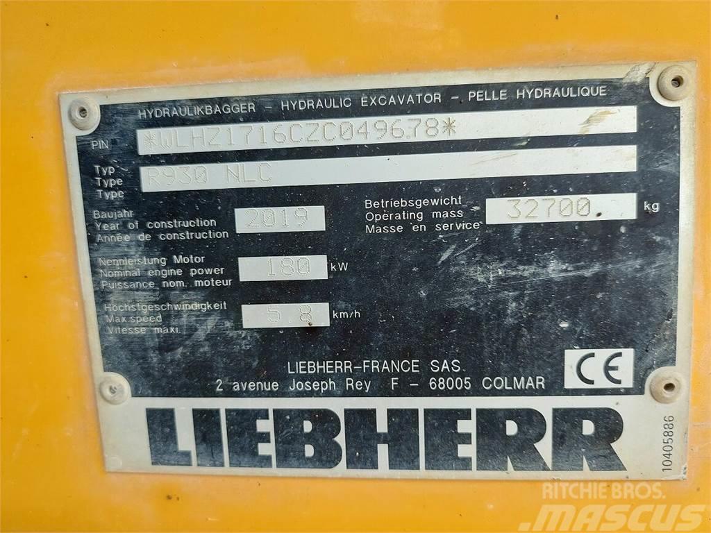 Liebherr R 930 NLC Paletli ekskavatörler