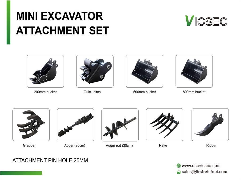  VICSEC Quantity of (9) Excavator Attac ... Diger parçalar