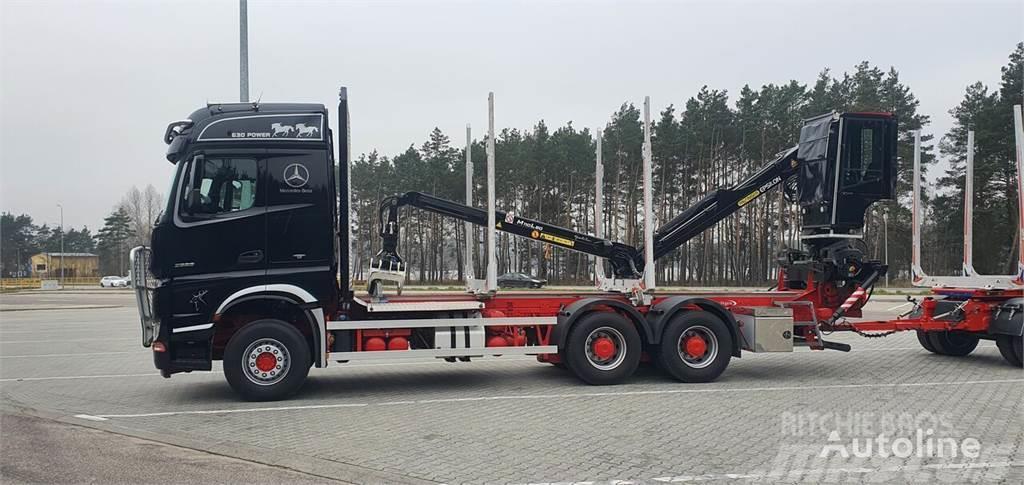 Mercedes-Benz Arocs 2663 Log Transporter Crane CRANE PALFINGER E Tomruk kamyonlari