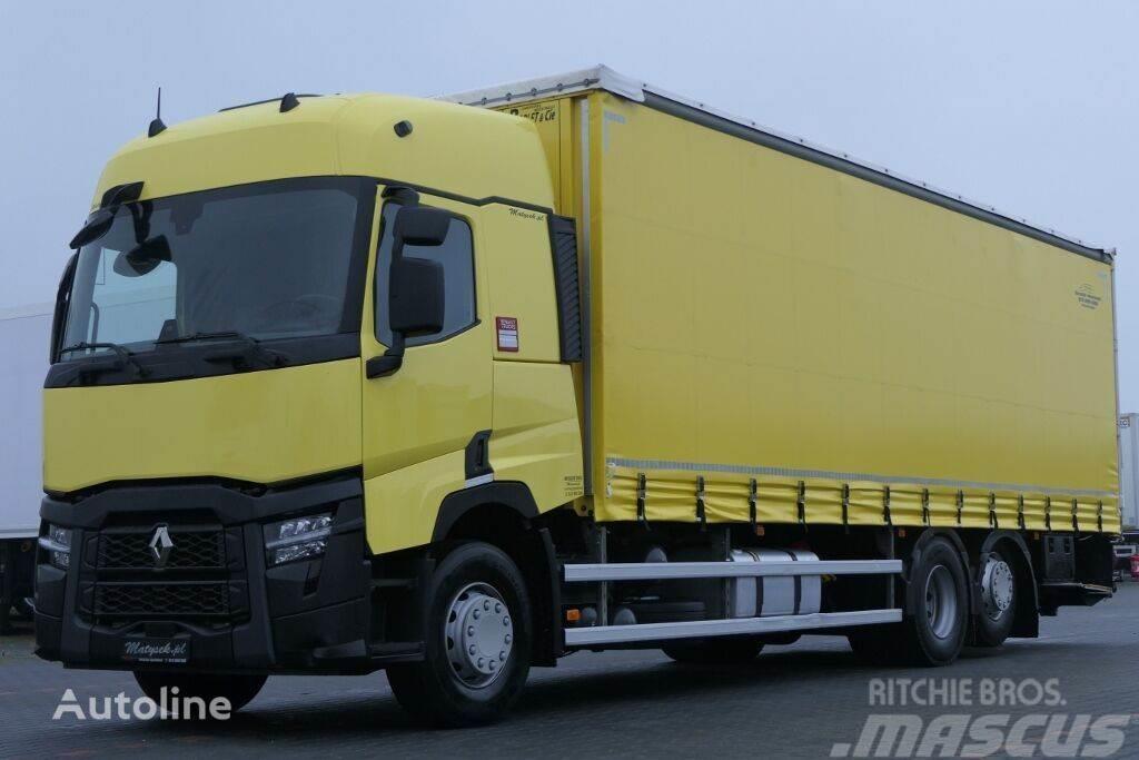 Renault T 460 Curtain side 9,15 m + tail lift Curtainsider trucks