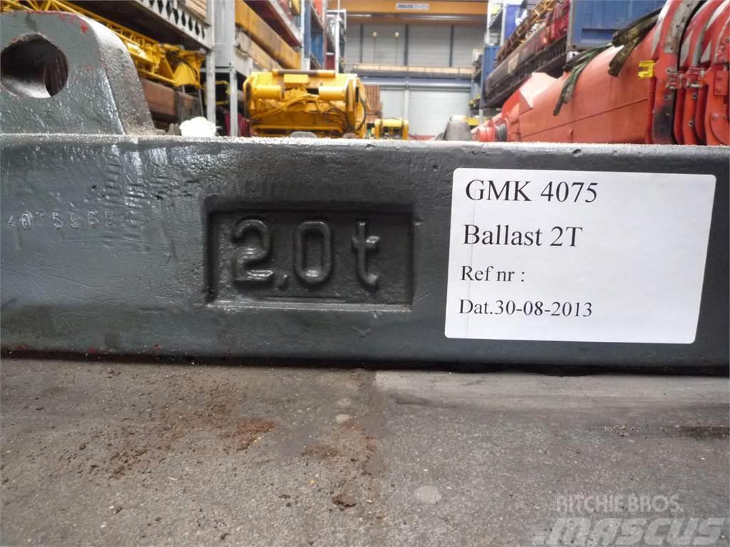 Grove GMK 4075 counterweight 2,0 ton Vinç parçalari