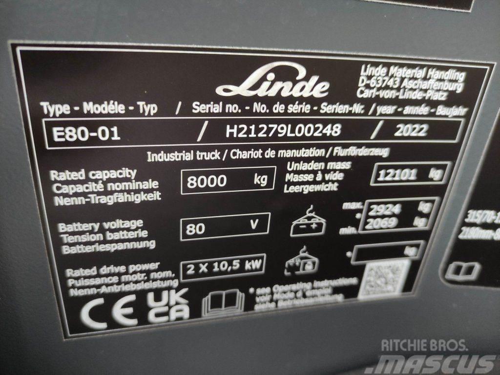 Linde E80-600 Elektrikli forkliftler