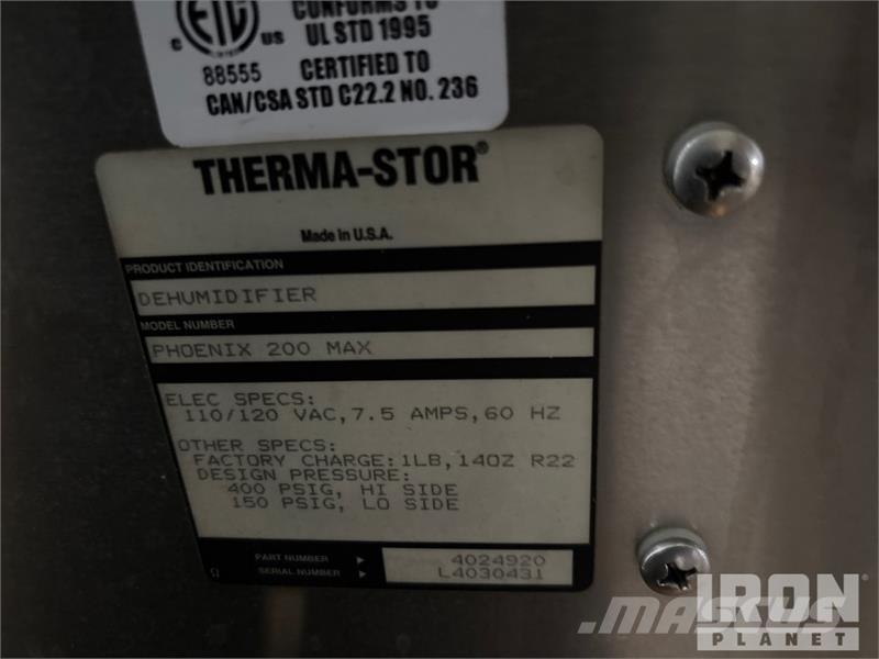 Phoenix of (2) Phoenix 200 Max Dehumidifier Diger parçalar