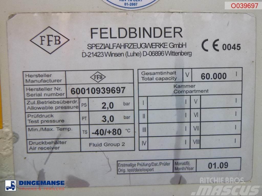 Feldbinder Powder tank alu 60 m3 (tipping) Damperli çekiciler