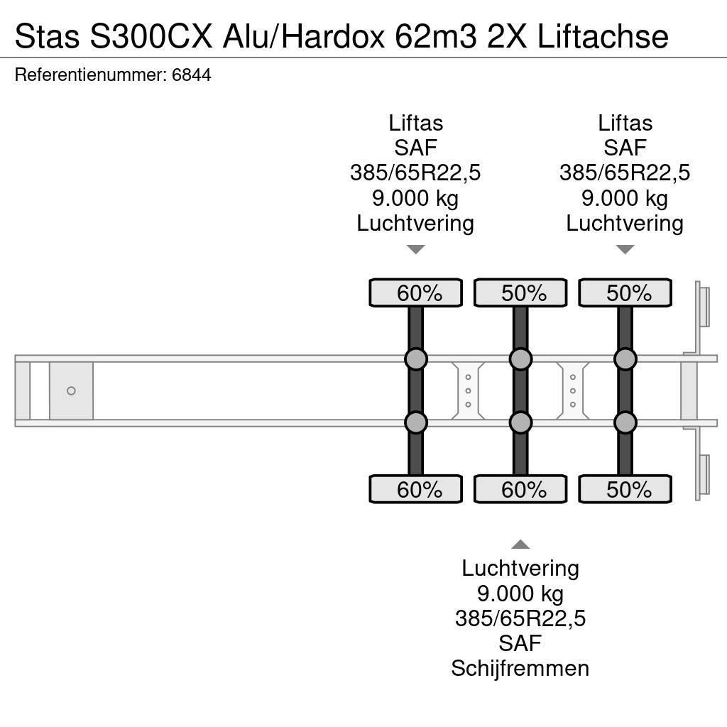 Stas S300CX Alu/Hardox 62m3 2X Liftachse Damperli çekiciler