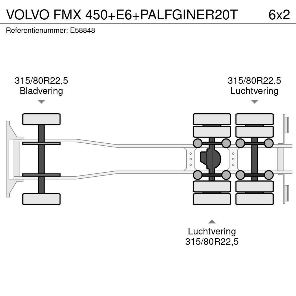 Volvo FMX 450+E6+PALFGINER20T Römorklar, konteyner