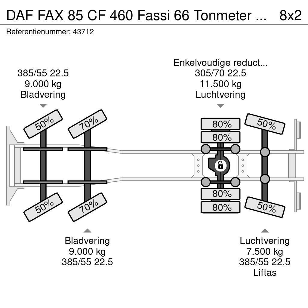 DAF FAX 85 CF 460 Fassi 66 Tonmeter laadkraan Yol-Arazi Tipi Vinçler (AT)