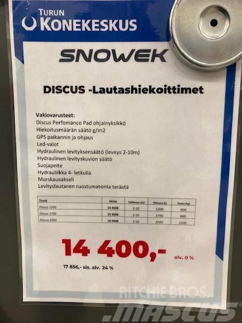 Snowek Discus 1200 Lautashiekoitin 2-10m Kum ve tuz serpiciler