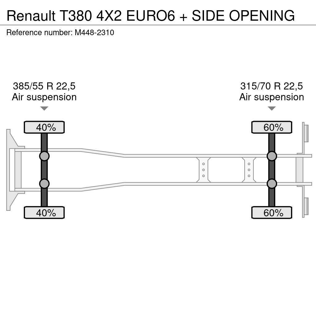 Renault T380 4X2 EURO6 + SIDE OPENING Kapali kasa kamyonlar