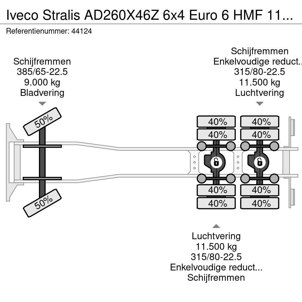 Iveco Stralis AD260X46Z 6x4 Euro 6 HMF 11 Tonmeter laadk Yol-Arazi Tipi Vinçler (AT)