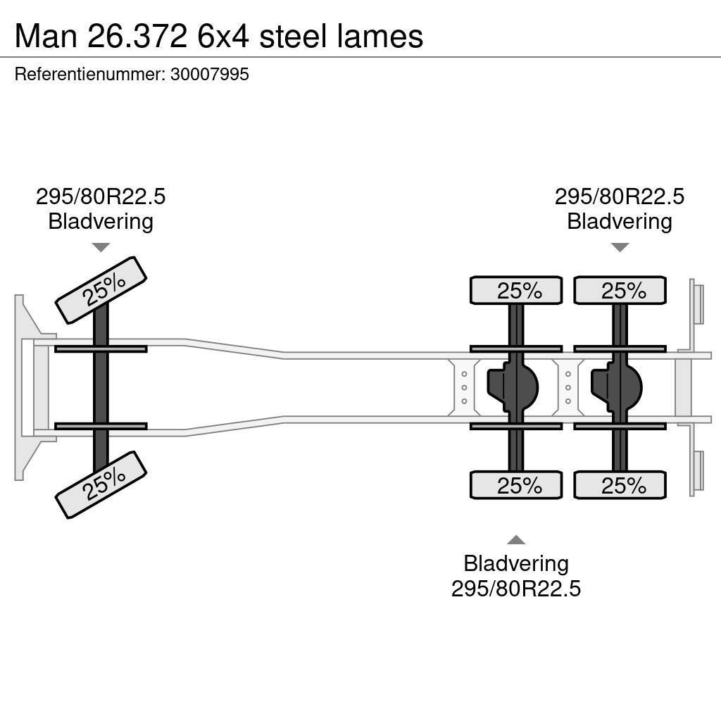 MAN 26.372 6x4 steel lames Flatbed kamyonlar
