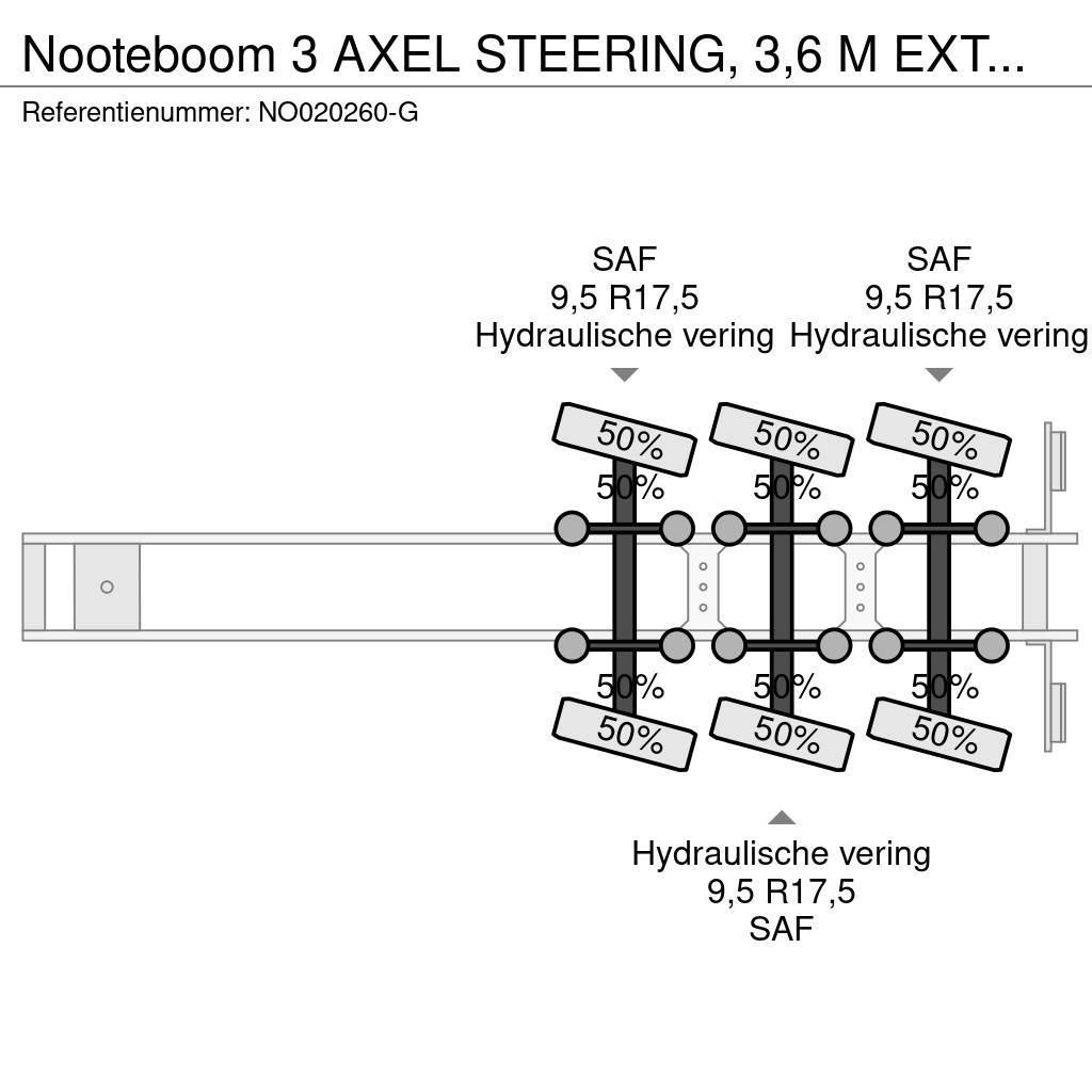 Nooteboom 3 AXEL STEERING, 3,6 M EXTENDABLE Low loader yari çekiciler