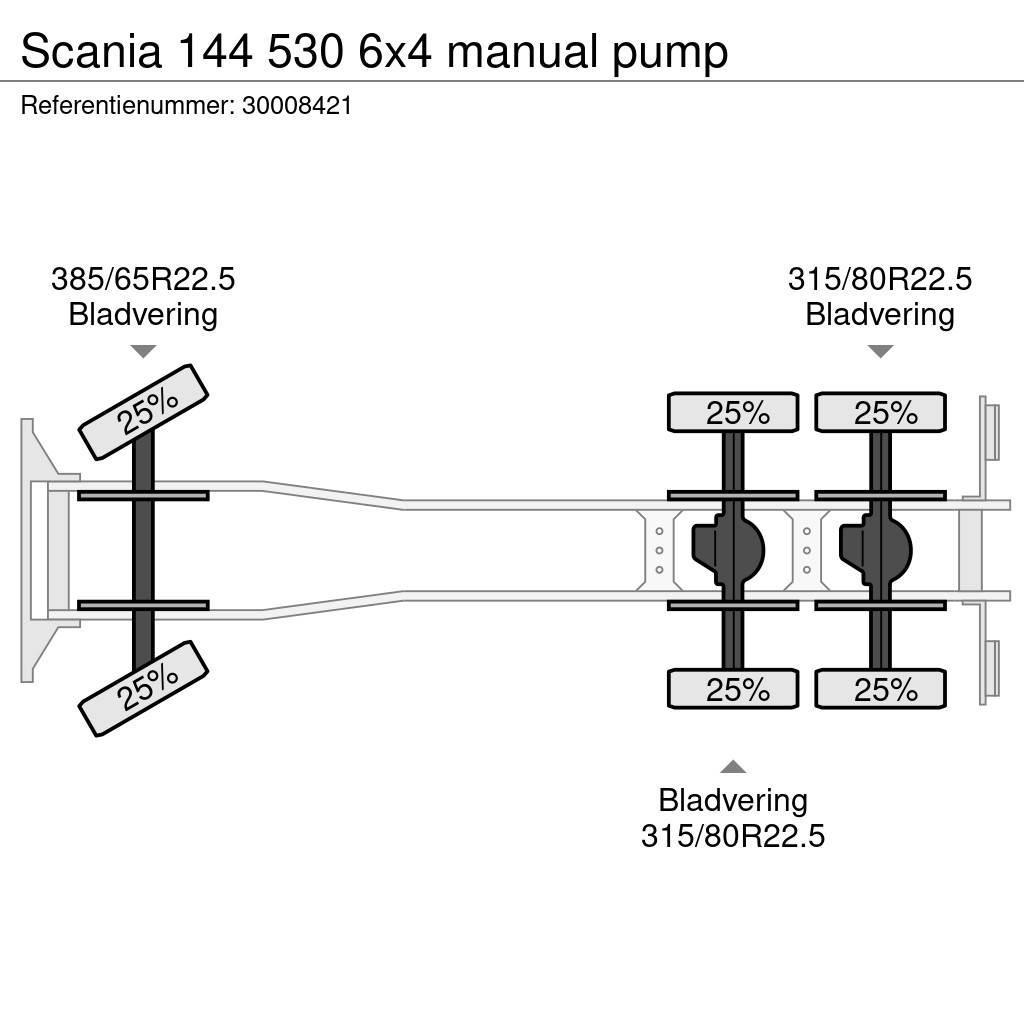 Scania 144 530 6x4 manual pump Flatbed kamyonlar