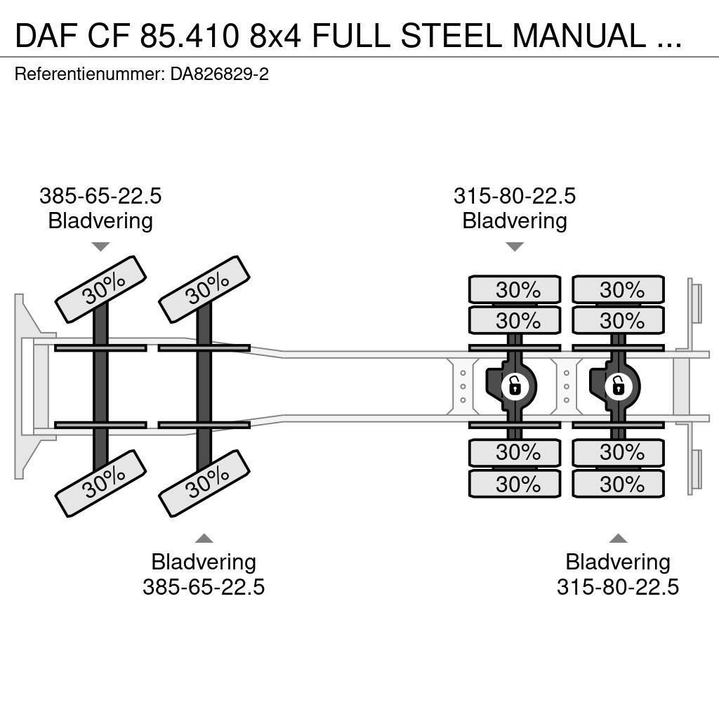 DAF CF 85.410 8x4 FULL STEEL MANUAL GEARBOX Damperli kamyonlar