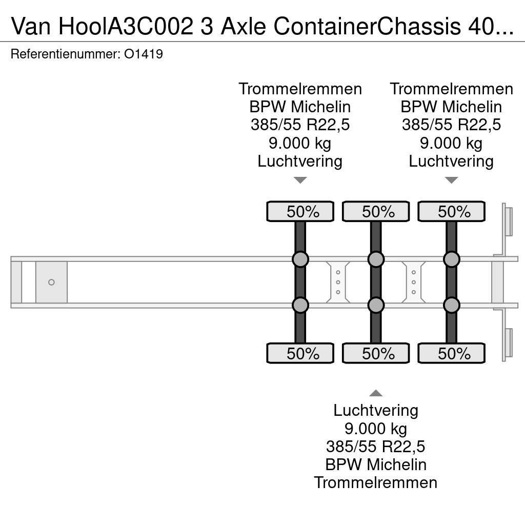 Van Hool A3C002 3 Axle ContainerChassis 40/45FT - Galvinise Konteyner yari çekiciler