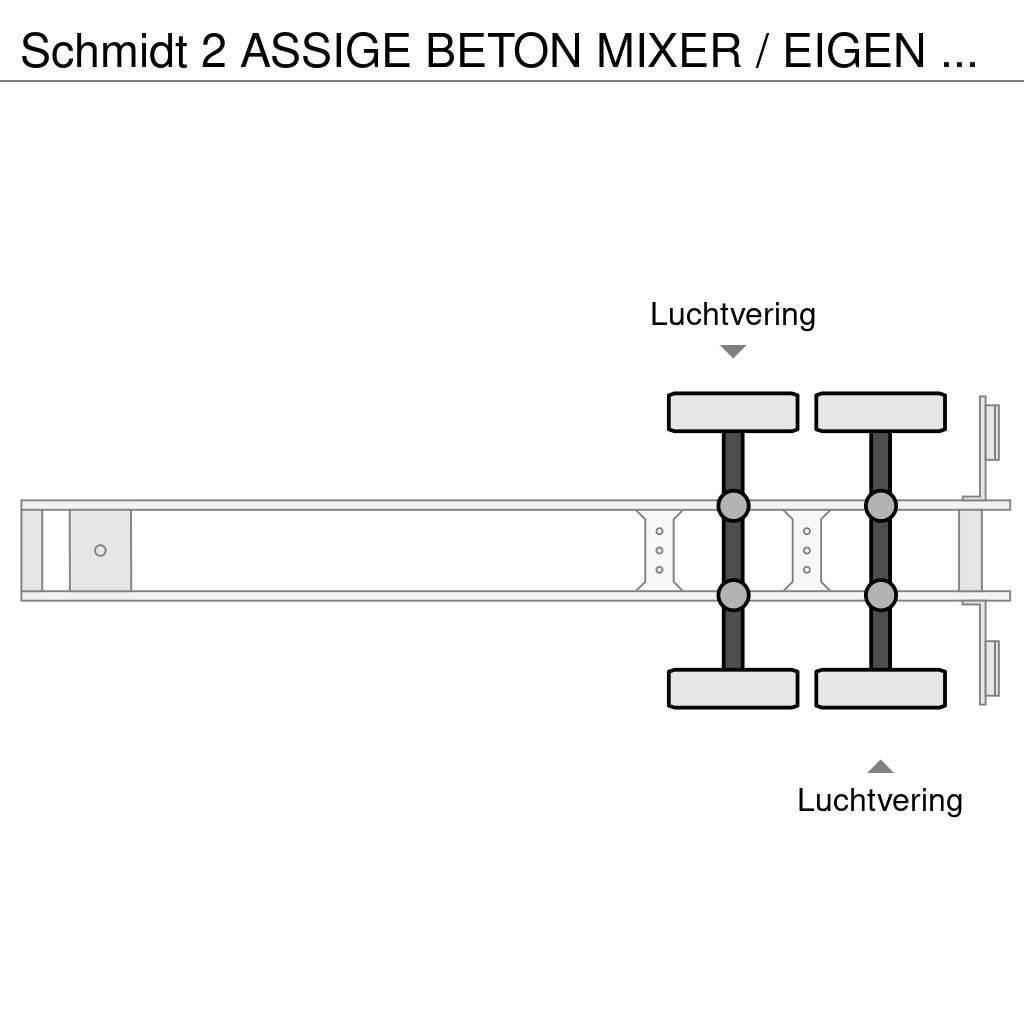Schmidt 2 ASSIGE BETON MIXER / EIGEN MOTOR / 6 CYL DEUTZ / Diger yari çekiciler