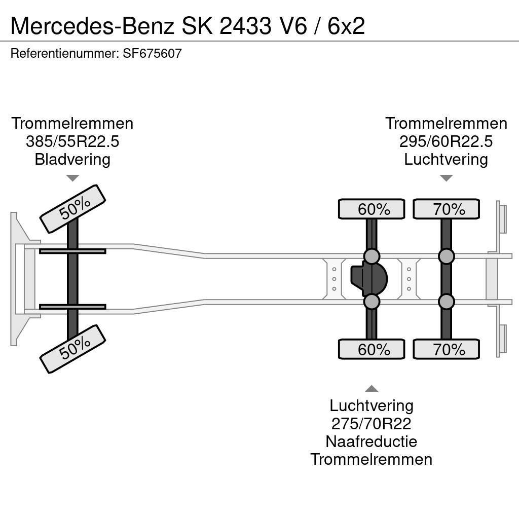 Mercedes-Benz SK 2433 V6 / 6x2 Kapali kasa kamyonlar