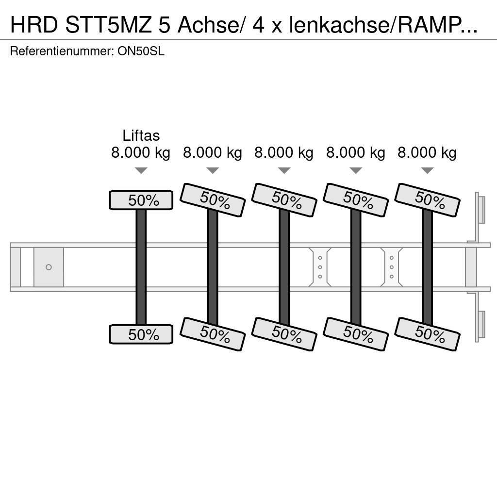 HRD STT5MZ 5 Achse/ 4 x lenkachse/RAMPEN/EXTENDABLE!! Low loader yari çekiciler