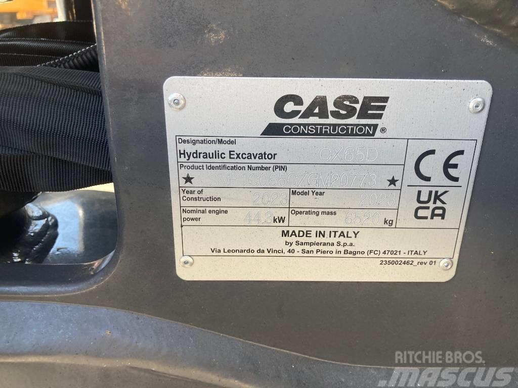 CASE CX65D Mini ekskavatörler, 7 tona dek