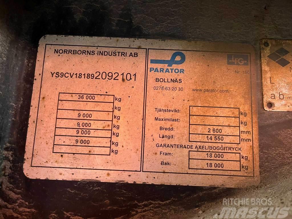 Parator CV 18-18 VECTOR 1850 / BOX L=12332 mm Frigofrik römorklar