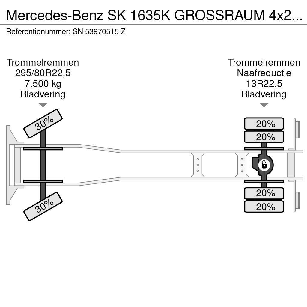 Mercedes-Benz SK 1635K GROSSRAUM 4x2 FULL STEEL CHASSIS (ZF MANU Flatbed kamyonlar