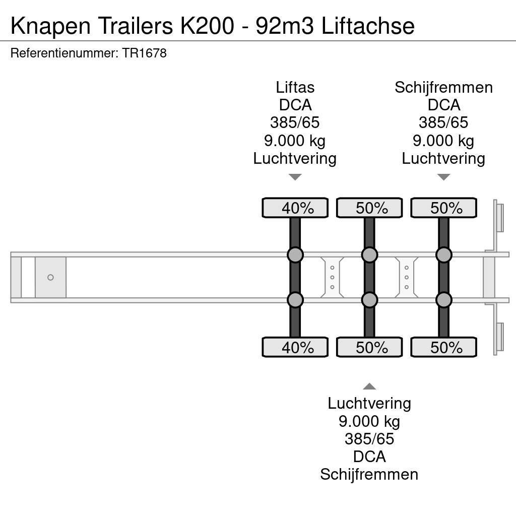 Knapen Trailers K200 - 92m3 Liftachse Kayar zemin yarı römorklar