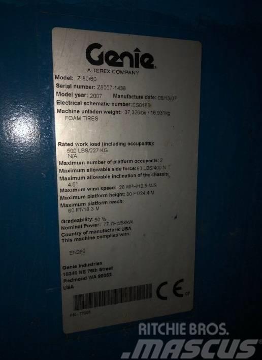 Genie Z 80/60 Körüklü personel platformları