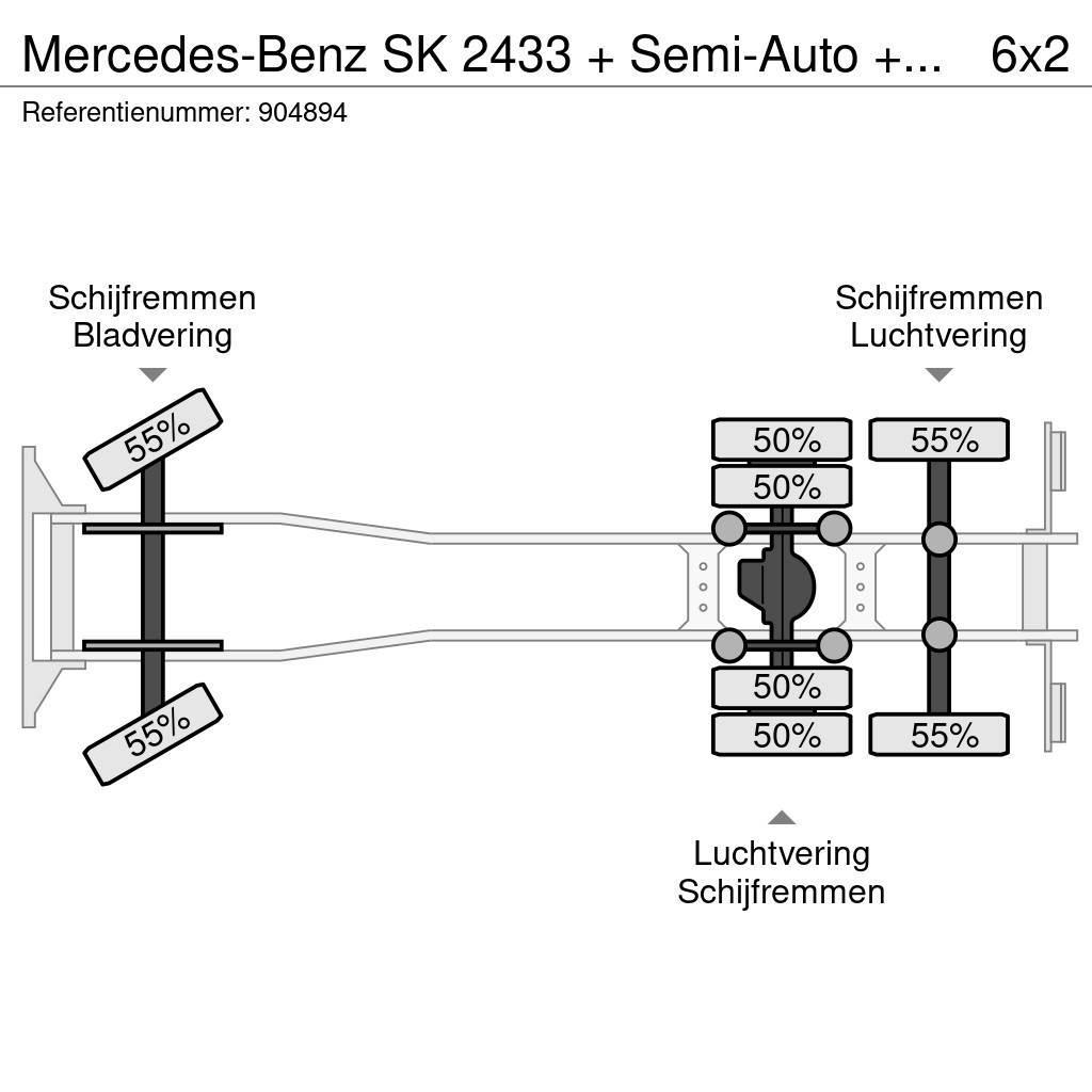 Mercedes-Benz SK 2433 + Semi-Auto + PTO + Serie 14 Crane + 3 ped Yol-Arazi Tipi Vinçler (AT)