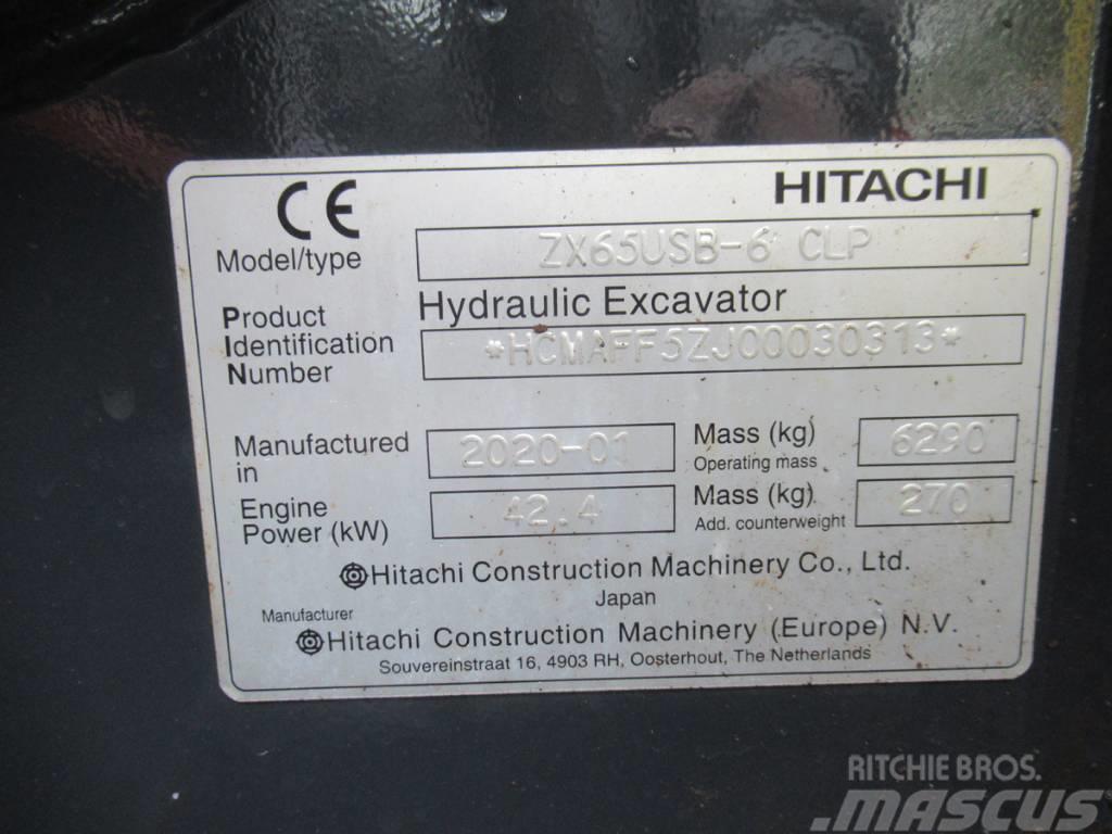 Hitachi ZX65 USB-6 CLP Oilquick OQ45-5 SH Mini ekskavatörler, 7 tona dek