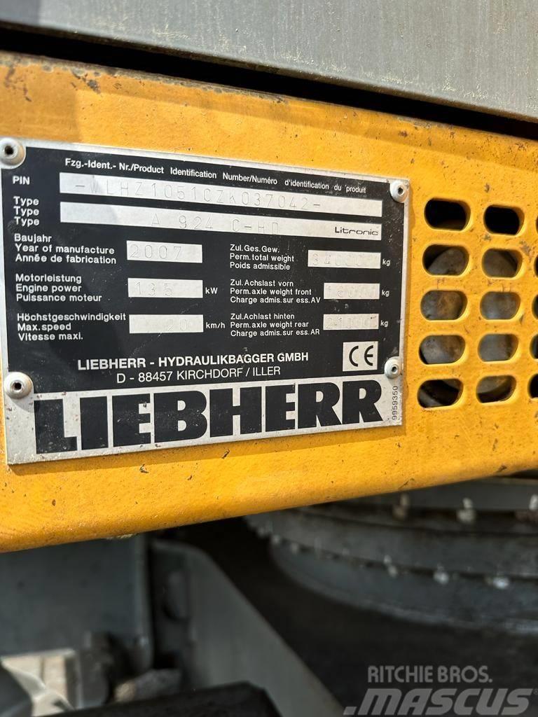 Liebherr A 924C-HD Lastik tekerli ekskavatörler