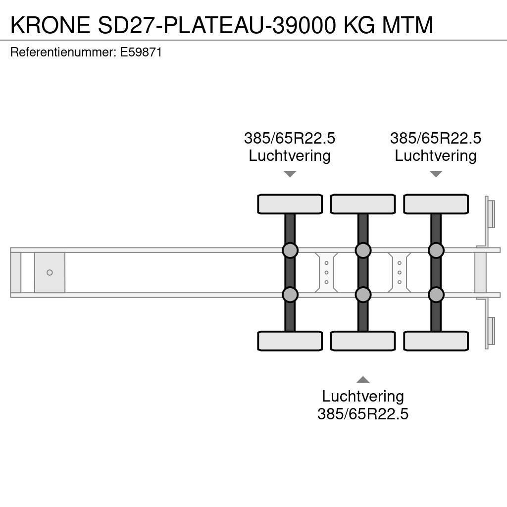 Krone SD27-PLATEAU-39000 KG MTM Flatbed çekiciler