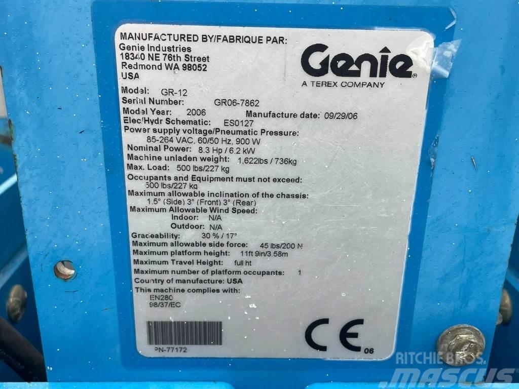 Genie GR-12 | PARTS MACHINE | NON FUNCTIONAL Diger lift ve platformlar