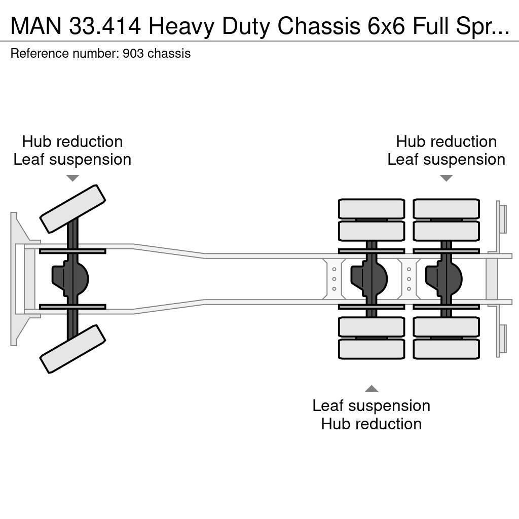 MAN 33.414 Heavy Duty Chassis 6x6 Full Spring Suspensi Çekiciler