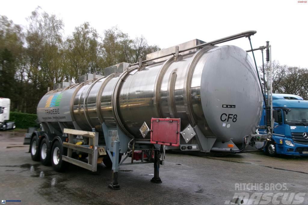  Clayton Chemical tank inox 30 m3 / 1 comp Tanker yari çekiciler