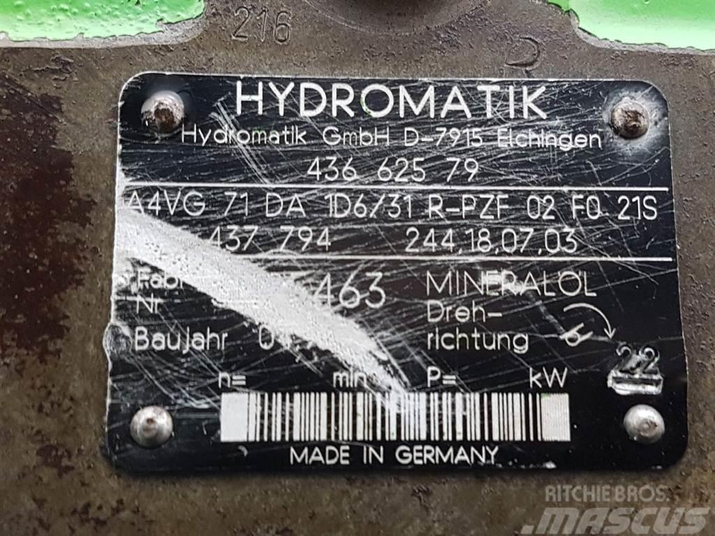 Hydromatik A4VG71DA1D6/31R - Drive pump/Fahrpumpe/Rijpomp Hidrolik